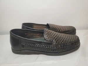 Botanik 500 Halbschuhe schwarz braun Gitter Slipper Freizeit elegante Schuhe Leder Herren 9D - Bild 1 von 7