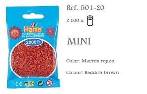 501-20 Hama Beads MINI marrón claro rojizo, light brown reddish 2000 piezas