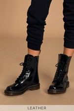 black patent doc martens