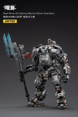 Figura Robot y Piloto 1/25 JOYTOY STEEL BONE 09 FIGHTING MECHA SILVER GUARDIAN 9" Foto 1 de 4