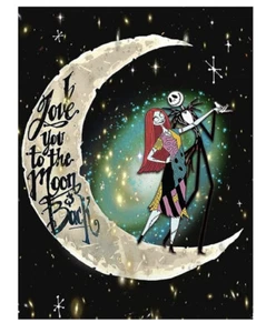 Nightmare before Christmas Diamond Painting Kit 12X16 Jack Sally Moon Craft - Picture 1 of 7
