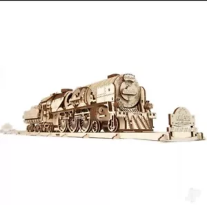 UGEARS V-Express Steam Train and Tender Wooden 3D Model Kit New Sealed!! 538 Pcs - Picture 1 of 14