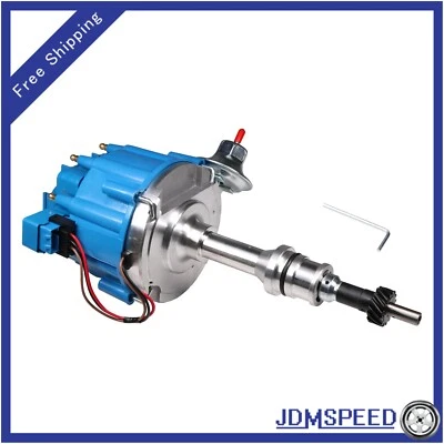 For SBF Ford Small Block 302 260 289 Blue HEI Ignition Distributor W/ 65K Coil - Image 1 of 4