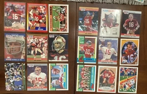JOE MONTANA 18 Football Card Lot 🔥 All Different 🔥 San Francisco 49ers JR54 - Picture 1 of 4