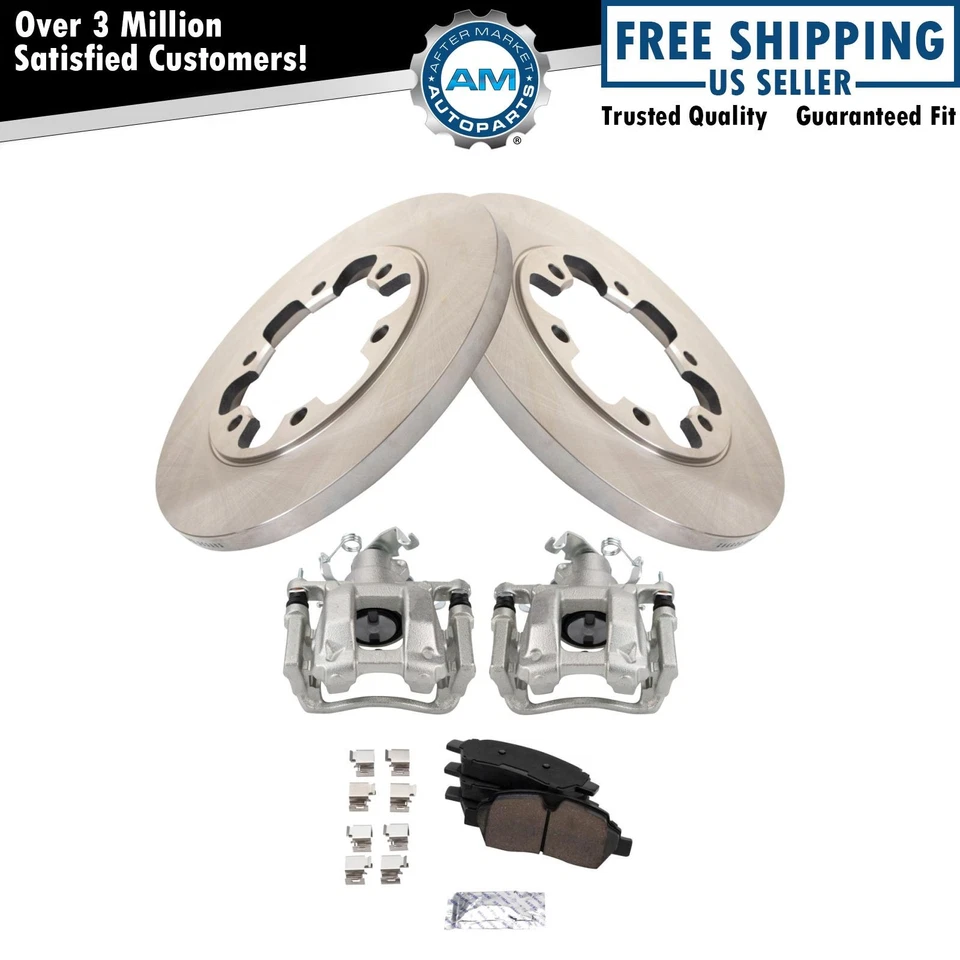 Kit de pastillas de freno trasero y rotor de cerámica para Ford Transit-350 HD 2015-2019 Foto 1 de 4