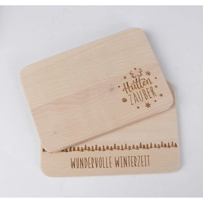 Frühstücksbrett Weihnachtsdeko Tischdeko Weihnachten Holzbrett Schneidebrett - Bild 1 von 4