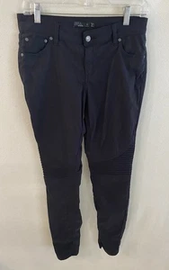 prAna Brenna Moto Pants Women's 8 (30Wx32L) Black Stretch Nylon Climbing - Picture 1 of 11