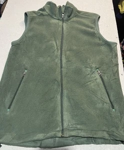 Lands End Women’s Small Regular green fleece vest  Gillet Body warmer - Picture 1 of 8