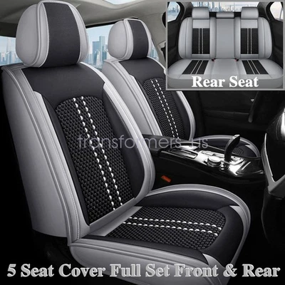 For Mercedes Benz Car Seat Cover 5 Seats Front&Rear waterproof Leather Protector - Image 1 of 4