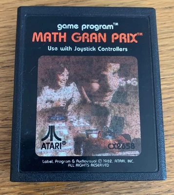 MATH GRAN PRIX (Atari 2600, 1982) Cart Only, Tested - Image 1 of 3