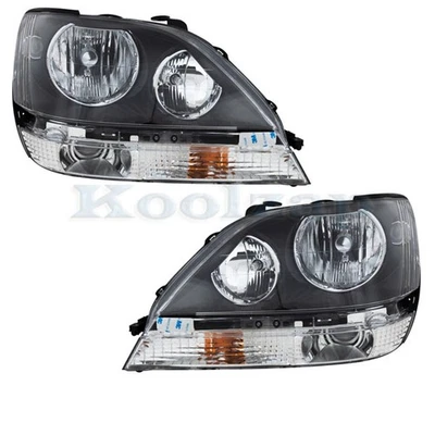 For 99-00 RX300 Halogen Headlight Headlamp Non-HID Head Light with Bulb SET PAIR - Image 1 of 4