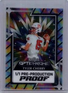 Tyler Cherry 2025 Leaf Metal Football 1/1 Pre Production Proof - Bild 1 von 1