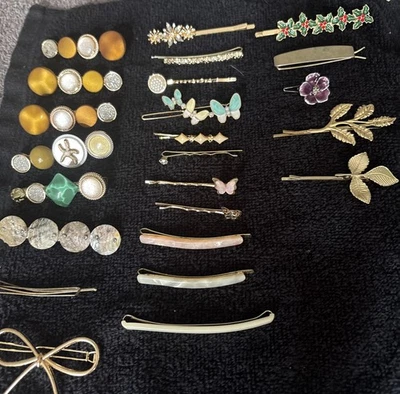 Juego de pasadores pinzas decorativas vintage y no mucho lote de 24 Foto 1 de 4