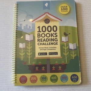 1000 Books Reading Challenge by Zoobean 2021 Spiral In Factory Shrink Wrap New - Picture 1 of 6