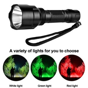 Linterna de caza LED verde/rojo/blanco luz antorcha coyote cerdo cerdo varmint depredador - Imagen 1 de 16