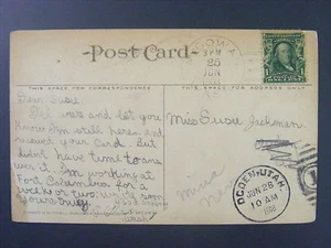 McGowan Washington WA 1908 Type 2/4 Doane Cancel DPO 1901-1939 Antique Postcard - Picture 1 of 2