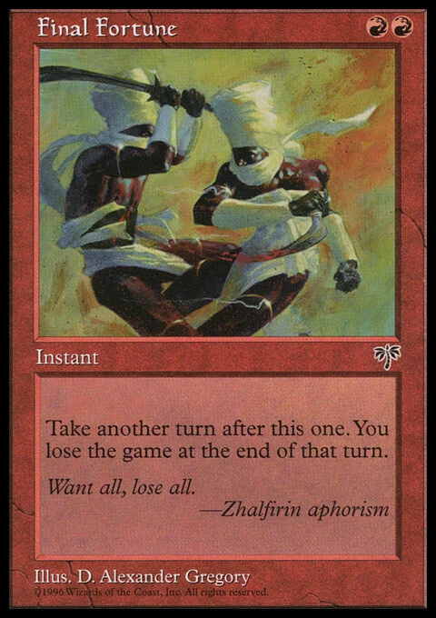 Final Fortune X (1) Mirage MTG Excellent/Near Mint (RG) 4RCards - Image 1 of 1