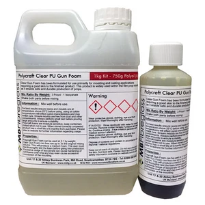 Polycraft Clear Gun Foam - Polyurethane Casting Foam - 1kg Kit - Picture 1 of 1