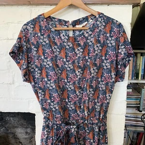 Marie Sixtine S Coral Print Knee Length Summer Party Dress - Picture 1 of 7