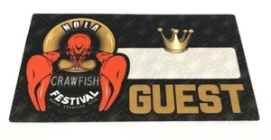 Nola Crawfish Festival Music Beer Guest Pass Nametag - Picture 1 of 2