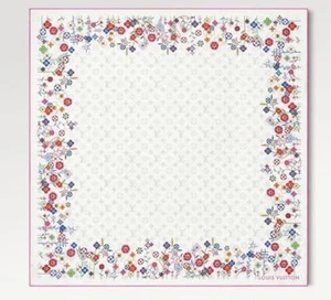 Louis Vuitton Takashi Murakami Scarf Monogram Superflat Flowers Square 90 JP - Picture 1 of 2
