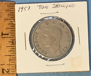 Vintage 1941 Two Shilling Coin - Picture 1 of 2