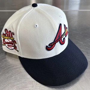 Atlanta Braves White Dome 30 Patch New Era 59FIFTY 2 Tone Hat Club 7 1/4 - Bild 1 von 7