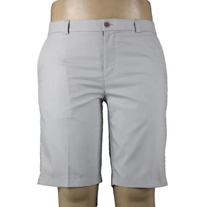 Sligo NEW $90 Sz 34 x 11 White Gray Striped Polyester Spandex Golf Shorts - Picture 1 of 24