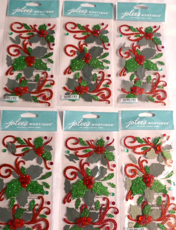 RETIRED! FLOURISHES !  6 PACKS BY JOLEE'S BOUTIQUE-20 PIECES PER PACK - Image 1 of 1