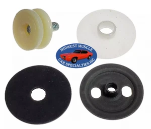 Window Glass Regulator Arm Roller Wheel GM Side Door Rear Quarter 4pc set A45 - Picture 1 of 11