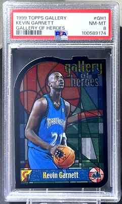 Kevin Garnett 1999-00 Topps Gallery Gallery Of Heroes GH1 PSA 8 HOF Timberwolves - Image 1 of 2