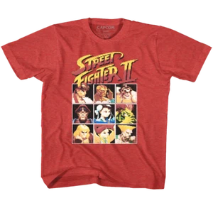 Street Fighter 8Bit Vintage Red Children's T-Shirt - Picture 1 of 2