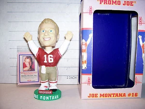 2002 BOBBLE DREAMS JOE MONTANA BOBBLEHEAD S.F. 49ERS RED JERSEY # 1628 OF 3000 - Picture 1 of 4