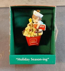 McDonald's Holiday Seasoning Small Wonders Mini Christmas Ornament 1994 Fries - Picture 1 of 3