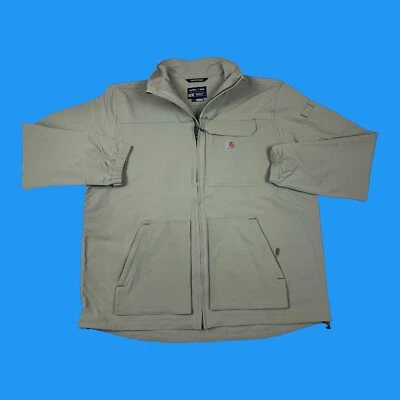 Carhartt Mens Size XL Rain Defender Super Dux  Relaxed Fit Beige Jacket 0J5342-M - Image 1 of 4