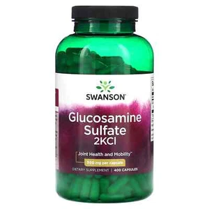 2 X Swanson, Glucosamine Sulfate 2KCI, 500 mg, 400 Capsules - Picture 1 of 2