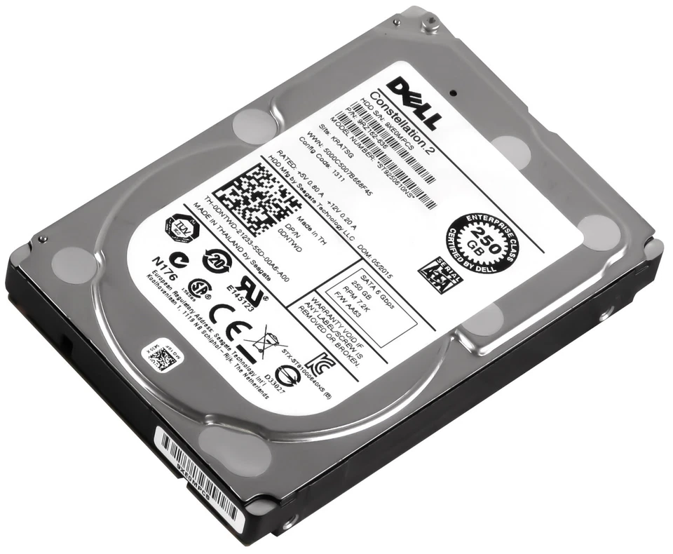 Hard Drive Dell 0DNTWD ST9250610NS 250GB 7200U/Min 64MB SATA 2.5'' - Image 1 of 3
