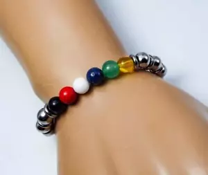 Cynthia Lynn DAS GRÖSSTE GESCHENK Herren Edelstein Edelstahl christliches Armband - Bild 1 von 1