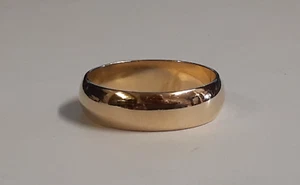 (RI4) 14k Yellow Gold Men's Wedding Band (5.9 Grams) Size 10 (6 MM) - Picture 1 of 6