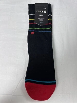 Calcetines informales Stance Kids negros rojos de algodón a rayas talla L 3-5,5 Foto 1 de 2