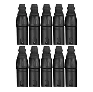 10x Pronomic XMPLUG XLR Stecker Set Male 3-polig Mikrofon Stecker Black - Bild 1 von 3