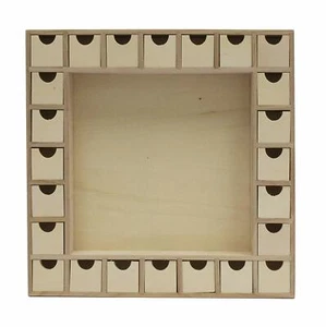 13 Inch Christmas Advent Calendar Shadow Box-Pre Assembled w/ Removable Drawers - Picture 1 of 2