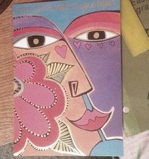 New Laurel Burch Listen to Voice in Your Heart Birthday Card InterArt Card & Env