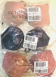 NUEVO Conjunto al por mayor de sujetadores Victoria Secret conjunto muy sexy push up lote de 3 32D - Imagen 1 de 2