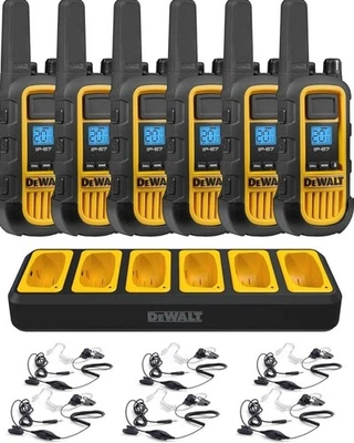 DEWALT FRS Walkie Talkies Long Range 2 Way Radio ,DXFRS800BCH6-SV1 - Image 1 of 2