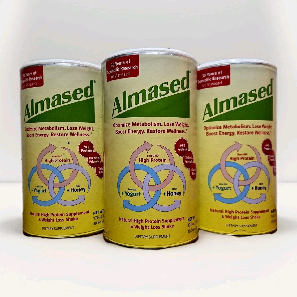 Batido 3-Almased Protein Natural Health & Weight Loss 17,6 oz cada uno - CADUCIDAD 10/2026+ Foto 1 de 1