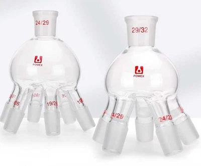 Multi-Heads Glass Rotary Evaporator Flask Chemistry Glassware, 19# 24# Joints ca - Image 1 of 4