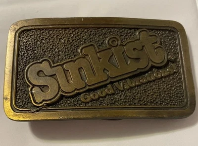 De Colección Sunkist Cinturón Hebilla Naranja Soda Pop Refresco Sabor Cítrico Años 70 Usado Foto 1 de 4