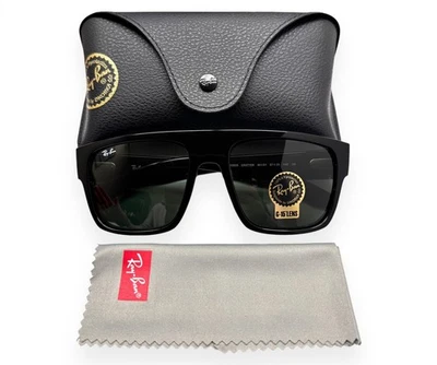 Ray-Ban Drifter RB 0360S 901/31 Sunglasses Polished Black Green G-15 w/case - Image 1 of 4