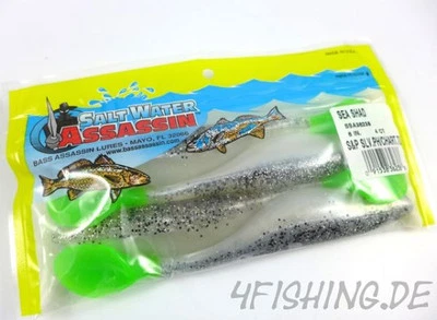 Bass Assassin Sea Shad in 6inch (ca.16cm) S & P SILVER PHANTOM CT